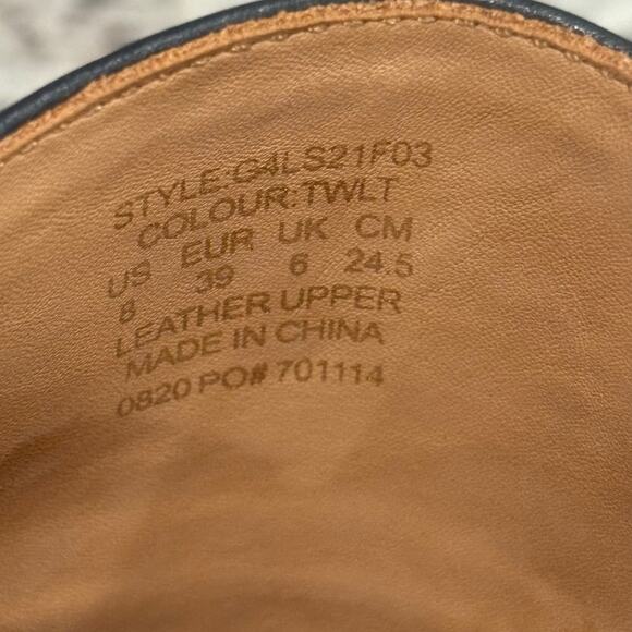 NEW G/FORE Navy Blue Skull Killer T's Leather Mules Size 8 - Picture 8 of 8